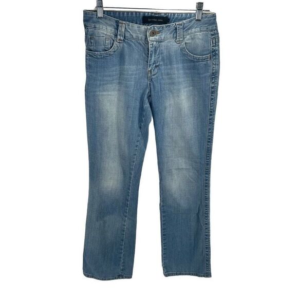 Calvin Klein Jeans Women's Straight Leg Medium Wash Stretch Denim Blue Size 4 - Picture 8 of 10